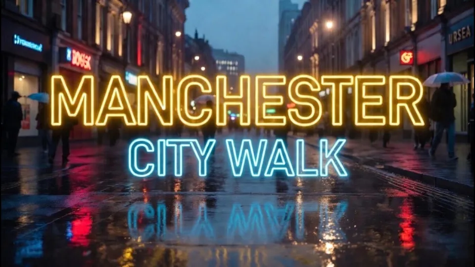 Manchester Rain Walk Exploring City Centre